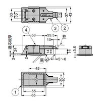 スガツネ工業 アルミ合金製ラッチハンドル LCー65A 1個（直送品）