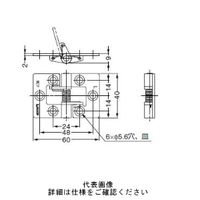 スガツネ工業 ステンレス鋼製スプリング丁番 HGーBF3ー2RーSO 1セット(2個)（直送品）