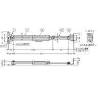 スガツネ工業 ステンレス鋼製クリーンステー LBーCV215A 1本(1個)（直送品）