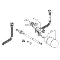 エスコ ロータンクボールタップ(手洗あり用) EA472BA-2 1セット（直送品）