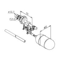 エスコ ロータンクボールタップ(手洗なし用) EA472BA-3 1セット（直送品）