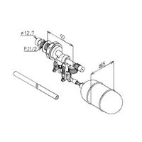 エスコ ロータンクボールタップ(手洗なし用) EA472BA-5 1セット（直送品）