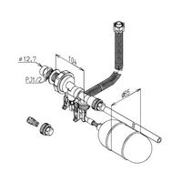 エスコ ロータンクボールタップ(手洗あり用) EA472BA-6 1セット（直送品）