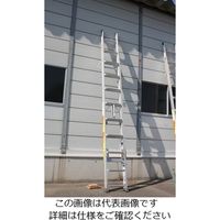 エスコ 3.34ー7.95m 三連はしご(アルミ製) EA902NC-8 1台（直送品）