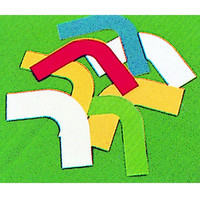 トーアン ガードテープコーナー108ー100ミリ巾用 赤 塩ビ 05ー224 1セット(5枚:1枚×5個)（直送品）