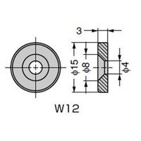 スガツネ工業 受座 W12 1セット(30個)（直送品）