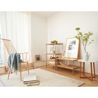 ホームエレクター ウッドシェルフ オーク 幅1200×奥行450mm H1848WOK1 1枚（直送品）