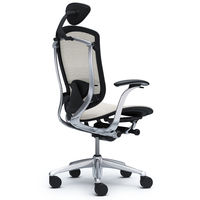 CM11AB FGH3 |オカムラ コンテッサ オフィスチェア 小型ヘッドレスト付 固定肘付 メッシュ ポリッシュ×ネオブラック ホワイト（直送品）