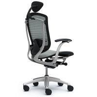 CM11SB FBH3 |オカムラ コンテッサ オフィスチェア 小型ヘッドレスト付 固定肘付 メッシュ シルバー×ネオブラック ライトグレー（直送品）