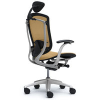 CM11SB FGH7 |オカムラ コンテッサ オフィスチェア 小型ヘッドレスト付 固定肘 メッシュ シルバー×ネオブラック サンドベージュ（直送品）