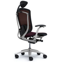 CM11SB FGH8 |オカムラ コンテッサ オフィスチェア 小型ヘッドレスト付 固定肘 メッシュ シルバー×ネオブラック ダークブラウン（直送品）