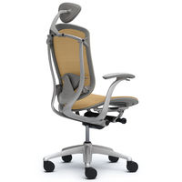 CM11SG FGH7 |オカムラ コンテッサ オフィスチェア 小型ヘッドレスト付 固定肘付 メッシュ シルバー×ネオグレー サンドベージュ（直送品）