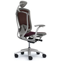 CM11SG FGH8 |オカムラ コンテッサ オフィスチェア 小型ヘッドレスト付 固定肘付 メッシュ シルバー×ネオグレー ダークブラウン（直送品）