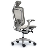 CM51SG FGH3 |オカムラ コンテッサ オフィスチェア 小型ヘッドレスト付 可動肘付 メッシュ シルバーフレーム ネオグレーボディ ホワイト（直送品）