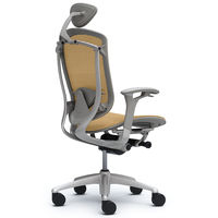 CM51SG FGH7 |オカムラ コンテッサ オフィスチェア 小型ヘッドレスト付 可動肘付 メッシュ シルバー×ネオグレー サンドベージュ（直送品）