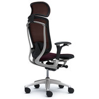 CM91SB FGH8 |オカムラ コンテッサ オフィスチェア 大型ヘッドレスト付 可動肘 メッシュ シルバー×ネオブラック ダークブラウン（直送品）
