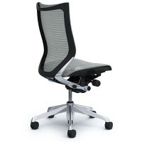 CP35AR FDH3 |オカムラ バロン オフィスチェア ハイバック 肘なし スタンダードメッシュ ポリッシュフレーム ブラックボディ ライトグレー（直送品）