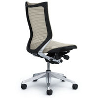 CP35AR FEH3 |オカムラ バロン オフィスチェア ハイバック 肘なし スタンダードメッシュ ポリッシュフレーム ブラックボディ ホワイト（直送品）