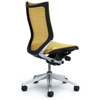 CP35AR FEH7 |オカムラ バロン オフィスチェア ハイバック 肘なし スタンダードメッシュ ポリッシュフレーム ブラックボディ ベージュ（直送品）