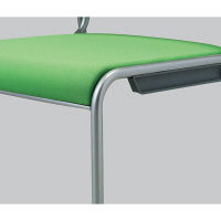 【軒先渡し】サンケイ　ミーティングチェア　キャスター脚タイプ　ダイメトロールシート　座：グリーン（布）　背：ブラック　1セット（4脚入）　（直送品）