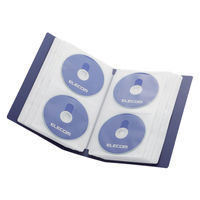 エレコム DVD/CD用ディスクファイル 120枚収納 ブルー CCD-FS120BU 1個（直送品）
