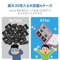 エレコム（ELECOM） SD/microSDカードケース（プラスチックタイプ） ピンク CMC-SDCPP24PN 1個