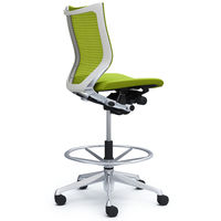 バロン ハイチェア ローバック 肘無 背スタンダード・座クッション ポリッシュ×ホワイト ライムグリーン CP38BW FDF6（直送品）