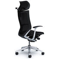 CP42AR FDH1 バロン チェア EXハイバック 可動ヘッドレスト 固定肘 背・座スタンダード ポリッシュ×ブラック ブラック（直送品）