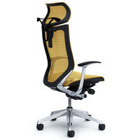 CP42AR FEH7 バロン チェア EXハイバック 可動ヘッドレスト 固定肘 背・座スタンダード ポリッシュ×ブラック ベージュ（直送品）