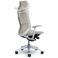 CP42AW FEH3 バロン チェア EXハイバック 可動ヘッドレスト 固定肘 背・座スタンダード ポリッシュ×ホワイト ホワイト（直送品）