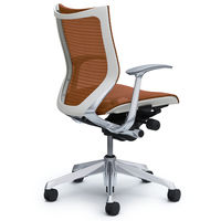 CP43AW FEH8 バロン チェア ローバック 固定肘 背・座スタンダード ポリッシュ×ホワイト ブラウン（直送品）