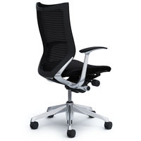 CP45BR FDF1 バロン チェア ハイバック 固定肘 背スタンダード・座クッション ポリッシュ×ブラック ブラック（直送品）