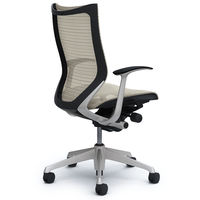 CP45CR FEH3 バロン チェア ハイバック 固定肘 背・座スタンダード シルバー×ブラック ホワイト（直送品）