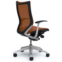 CP45CR FEH8 バロン チェア ハイバック 固定肘 背・座スタンダード シルバー×ブラック ブラウン（直送品）