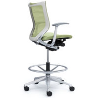 バロン ハイチェア ローバック 固定肘 背スタンダード・座クッション ポリッシュ×ホワイト ピスタチオグリーン CP58BW FEF6（直送品）