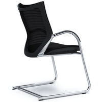 バロンゲストチェア 固定肘 背・座スタンダード クロームメッキ×ブラック ブラック CP72AR FDH1（直送品）