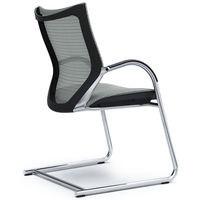 バロンゲストチェア 固定肘 背・座スタンダード クロームメッキ×ブラック ライトグレー CP72AR FDH3（直送品）