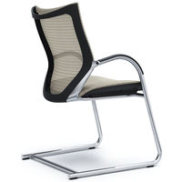バロンゲストチェア 固定肘 背・座スタンダード クロームメッキ×ブラック ホワイト CP72AR FEH3（直送品）