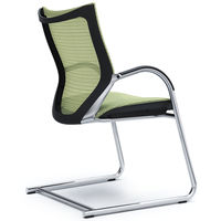 バロンゲストチェア 固定肘 背・座スタンダード クロームメッキ×ブラック ピスタチオグリーン CP72AR FEH6（直送品）