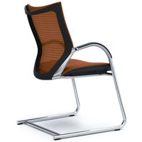 バロンゲストチェア 固定肘 背・座スタンダード クロームメッキ×ブラック ブラウン CP72AR FEH8（直送品）
