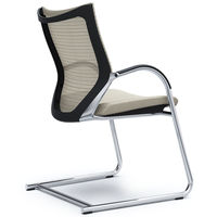 バロンゲストチェア 固定肘 背スタンダード・座クッション クロームメッキ×ブラック ホワイト CP72BR FEF3（直送品）