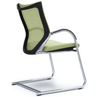 バロンゲストチェア 固定肘 背スタンダード・座クッション クロームメッキ×ブラック ピスタチオグリーン CP72BR FEF6（直送品）
