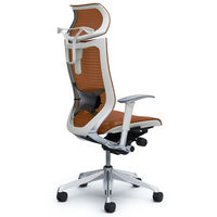 CP82AZ FEH8 バロン チェア EXハイバック 可動ヘッドレスト 可動肘 背・座スタンダード ポリッシュ×ホワイト ブラウン（直送品）