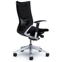 CP85BS FDF1 |オカムラ バロン チェア ハイバック ランバーサポート 可動肘 背スタンダード・座クッション ポリッシュ×ブラック ブラッ （直送品）