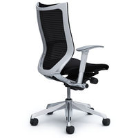 CP85BW FDF1 |オカムラ バロン チェア ハイバック 可動肘 背スタンダード・座クッション ポリッシュ×ホワイト ブラック 1脚（直送品）