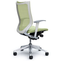 CP85BW FEF6 |オカムラ バロン チェア ハイバック 可動肘 背スタンダード・座クッション ポリッシュ×ホワイト ピスタチオグリーン 1脚（直送品）