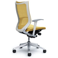 CP85BW FEF7 |オカムラ バロン チェア ハイバック 可動肘 背スタンダード・座クッション ポリッシュ×ホワイト ベージュ 1脚（直送品）