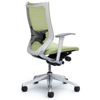 CP85BZ FEF6 |オカムラ バロン ハイバック ランバーサポート 可動肘 背スタンダード・座クッション ポリッシュ×ホワイト ピスタチオグリ （直送品）