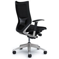 CP85CS FDH1 |オカムラ バロン チェア ハイバック ランバーサポート 可動肘 背・座スタンダード シルバー×ブラック ブラック 1脚（直送品）