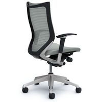 CP85DR FDF3 |オカムラ バロン チェア ハイバック 可動肘 背スタンダード・座クッション シルバー×ブラック ライトグレー 1脚（直送品）